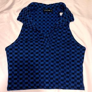 Social tourists Hollister black and blue shirt large